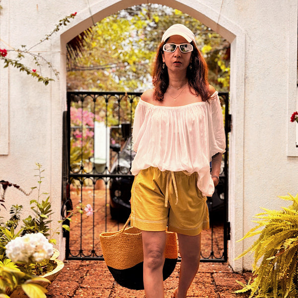 NAIDA MUSTARD SHORTS