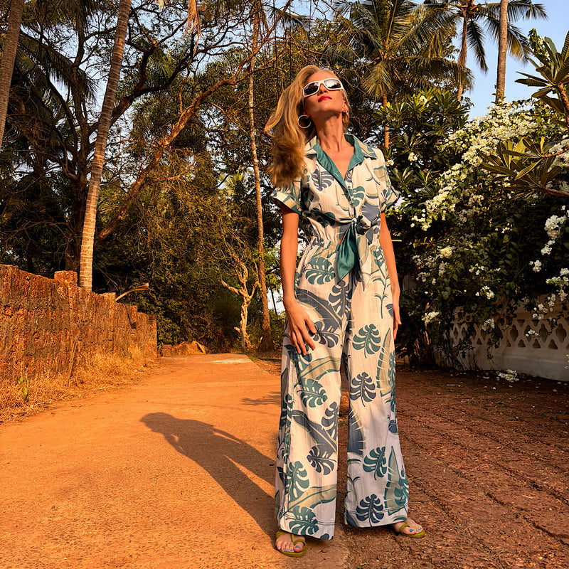 OHANA TROPICAL PRINTED JUMPSUIT