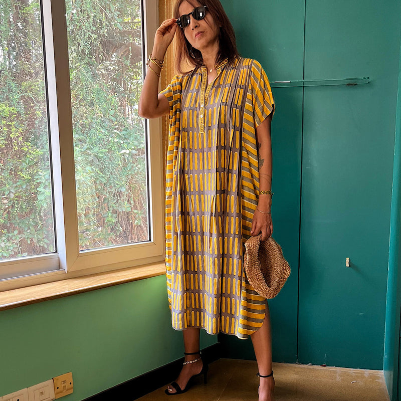 YELLOW OCHRE ZAYNE DRESS