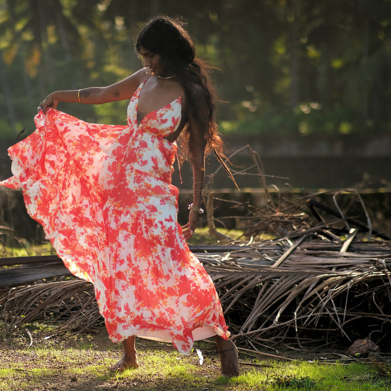 RAEL RED PRINTED DRESS