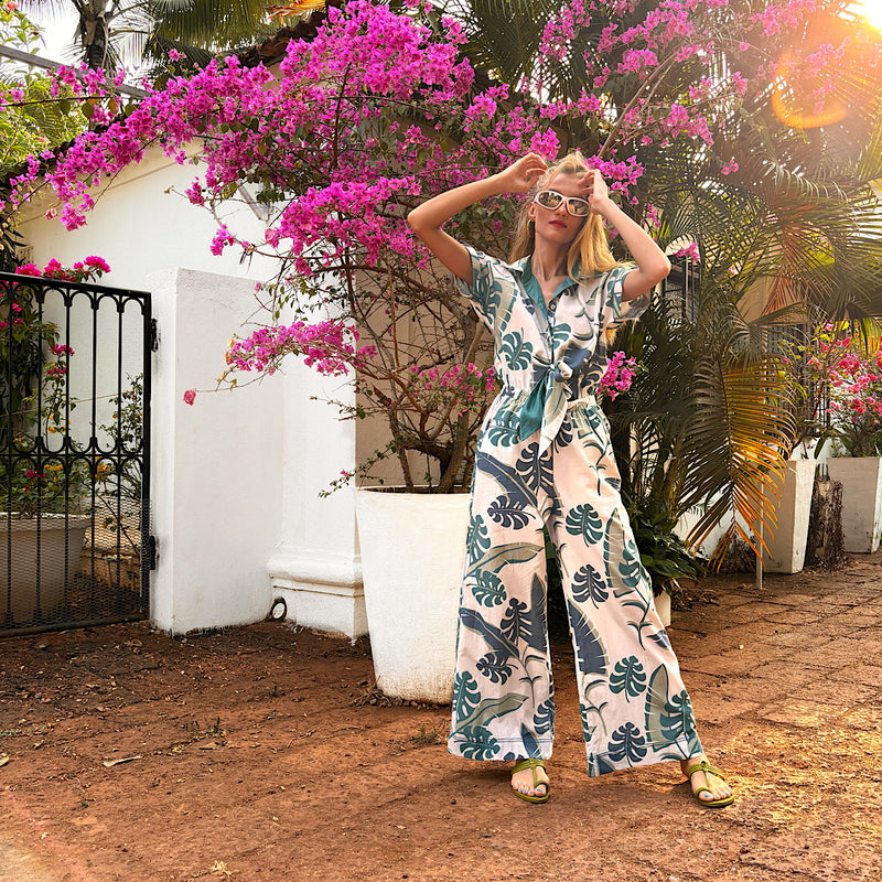 OHANA TROPICAL PRINTED JUMPSUIT