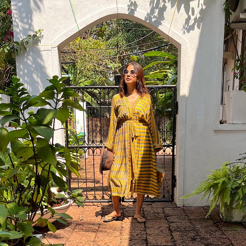 YELLOW OCHRE ZIA DRESS