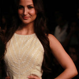 ELLI AVRAM WEARING CREAM ANNE GOWN