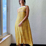 SAORI YELLOW OCHRE DRESS