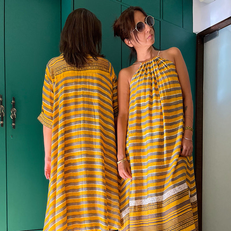 JAVIL YELLOW OCHRE DRESS