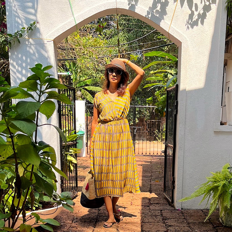 YELLOW OCHRE ZURI DRESS