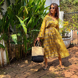 YELLOW OCHRE ZIA DRESS