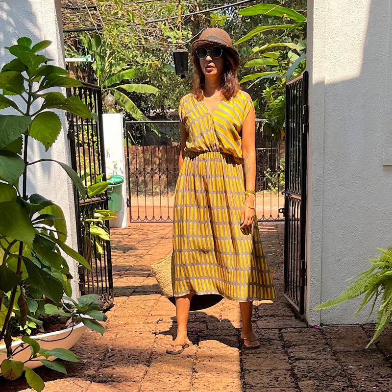 YELLOW OCHRE ZURI DRESS