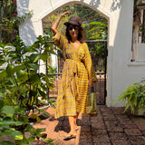 YELLOW OCHRE ZIA DRESS