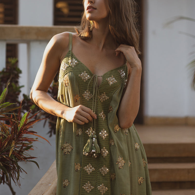 ANGELINA GREEN GOWN