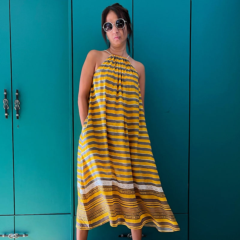 JAVIL YELLOW OCHRE DRESS