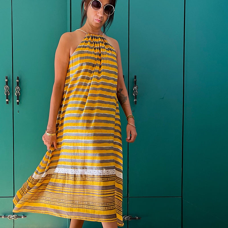 JAVIL YELLOW OCHRE DRESS