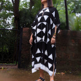 NESTA BLACK KAFTAN DRESS